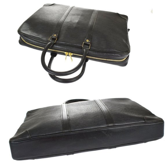 LOUIS VUITTON Porte Documents Voyage Briefcase Hand Bag Epi Black M59162 67JE335 - Picture 7 of 10